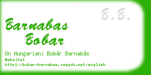 barnabas bobar business card
