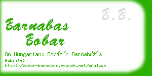 barnabas bobar business card